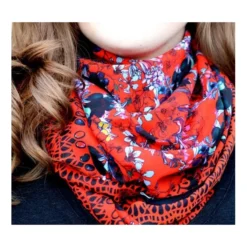 Carré Imprimé Antoinette Rouge