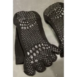 Chaussettes 5 Doigts Cotes Noires Love Yoga