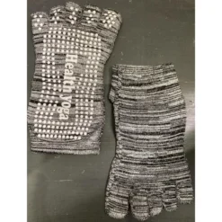 Chaussettes 5 Doigts Yoga Gris Anti Dérapant