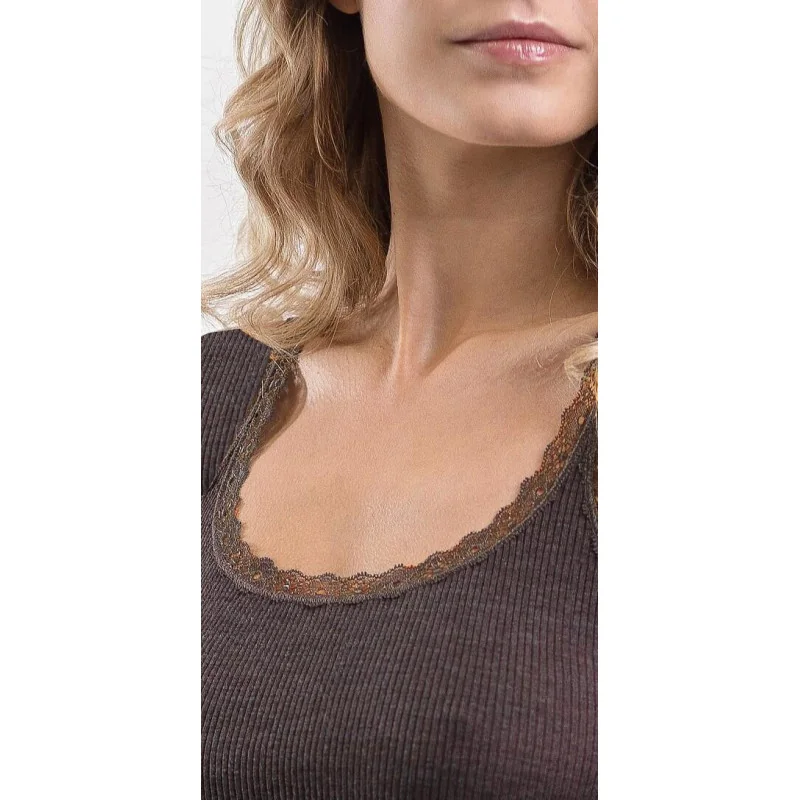 Chemisette Laine Et Soie Col Rond Moretta 6 Chemisette Laine Et Soie Col Rond Moretta – Image 6