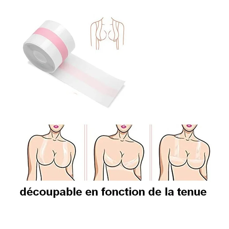 Coffret D'adhésif Transparent Poitrine Et Cache Seins 2 Coffret D'adhésif Transparent Poitrine Et Cache Seins – Image 2