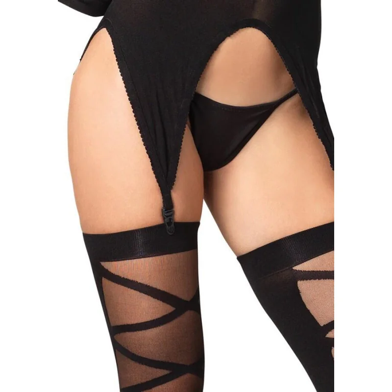 Coffret Séduction Bas Manchons Et Guépière Trompe L'oeil Leg Avenue 5 Coffret Séduction Bas Manchons Et Guépière Trompe L'oeil Leg Avenue – Image 5