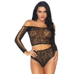 LEG AVENUE Ensemble Top Et String Dentelle Mode -Chantelle Soldes Magasin ensemble top et string dentelle mode 2