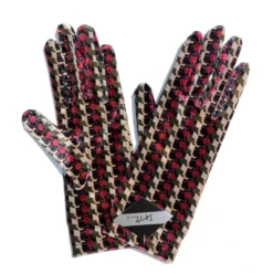 Gants Polaire Imprimé Ixli Carreaux Et Cubes Psyché