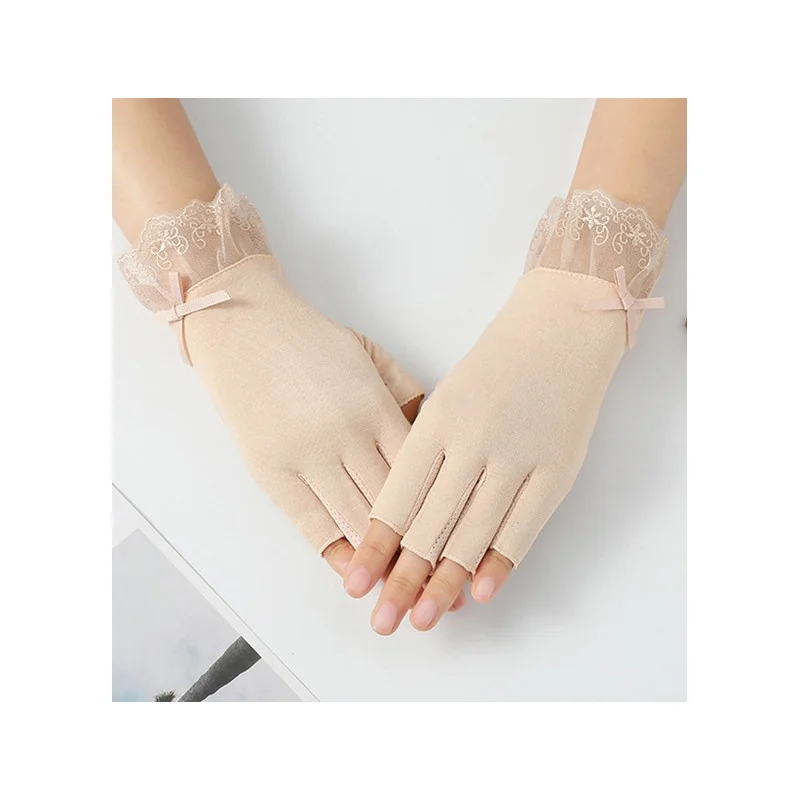 Mitaines Dentelle Et Coton à Grip 2 Mitaines Dentelle Et Coton à Grip – Image 2