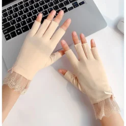 Mitaines Dentelle Et Coton à Grip 5 Mitaines Dentelle Et Coton à Grip -Chantelle Soldes Magasin mitaines dentelle et coton a grip 2