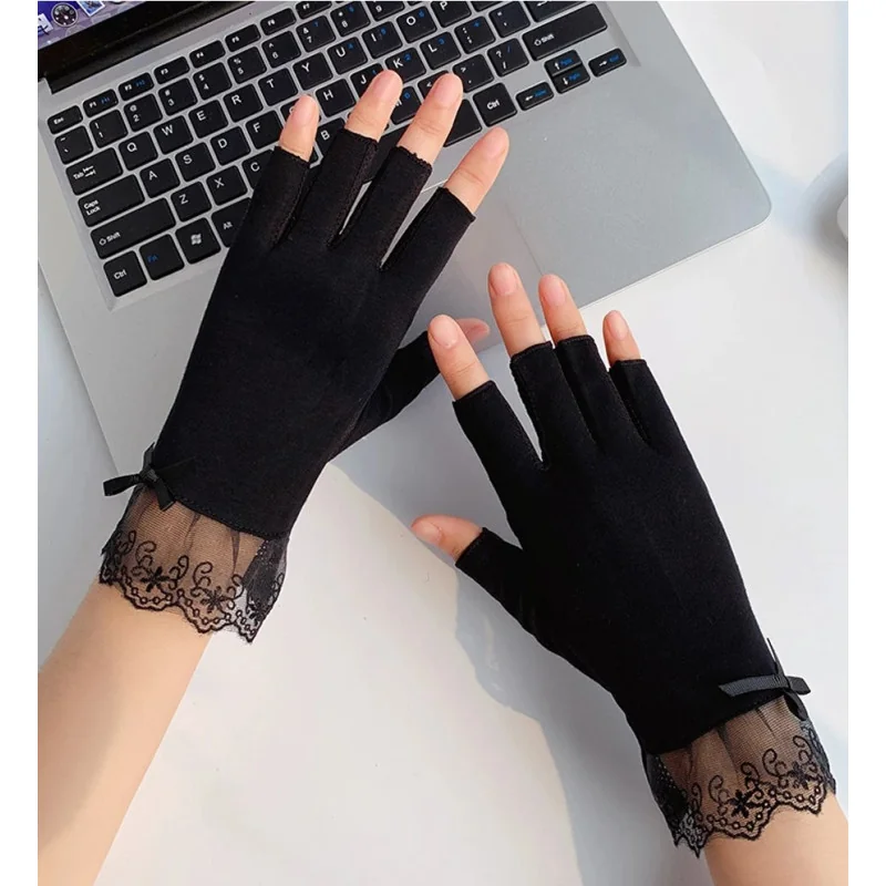 Mitaines Dentelle Et Coton à Grip 1 Mitaines Dentelle Et Coton à Grip