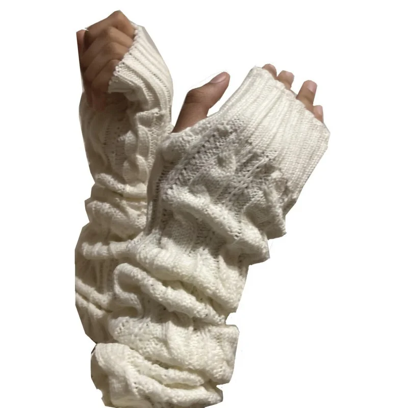 Mitaines Longues Torsadée En Laine 1 Mitaines Longues Torsadée En Laine