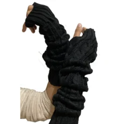Mitaines Longues Torsadée En Laine 9 Mitaines Longues Torsadée En Laine -Chantelle Soldes Magasin mitaines longues torsadee en laine 1 4