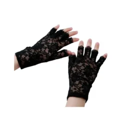 Mitaines Noires Dentelle Authentique