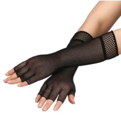 Mitaines Resille Noire Fines Longues