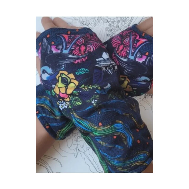 Mitaines Reversibles Flora Lillith Marieantoilette 2 Mitaines Reversibles Flora Lillith Marieantoilette – Image 2