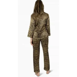 Pyjama Satin Imprimé Leopard -Chantelle Soldes Magasin pyjama satin imprime leopard 2