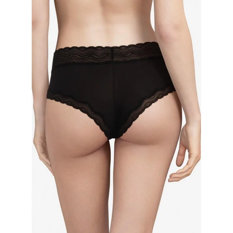 Shorty Chantelle Blanche Dentelle Noire 2 Shorty Chantelle Blanche Dentelle Noire – Image 2
