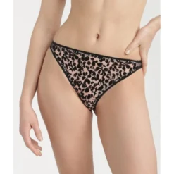 Slip Bikini Dim Generous Lépoard Tatoo Fleuri