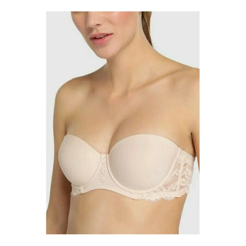 Soutien Gorge Bustier Lou Dentelle Nude 1 Soutien Gorge Bustier Lou Dentelle Nude