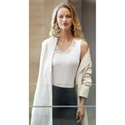 Top Dentelle Et Modal Gardenia Janira